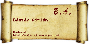 Bástár Adrián névjegykártya